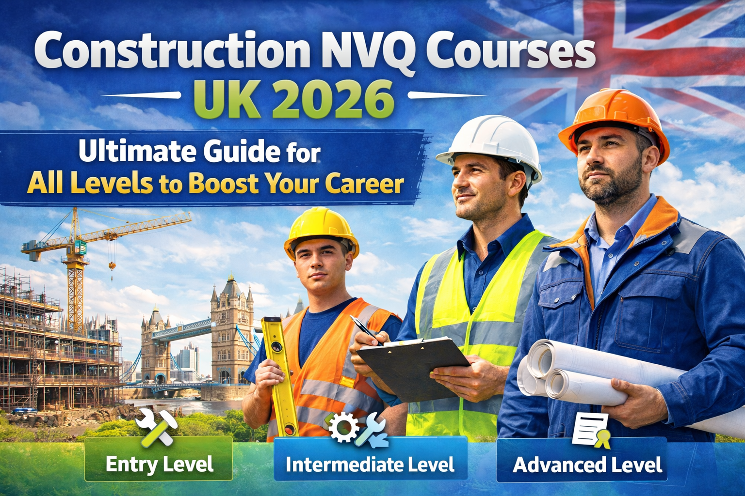 Construction NVQ Courses UK 2026 training workers on site