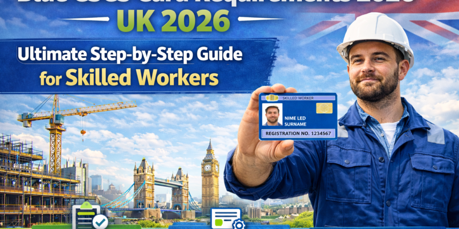 Blue CSCS Card Requirements 2026 construction worker on site