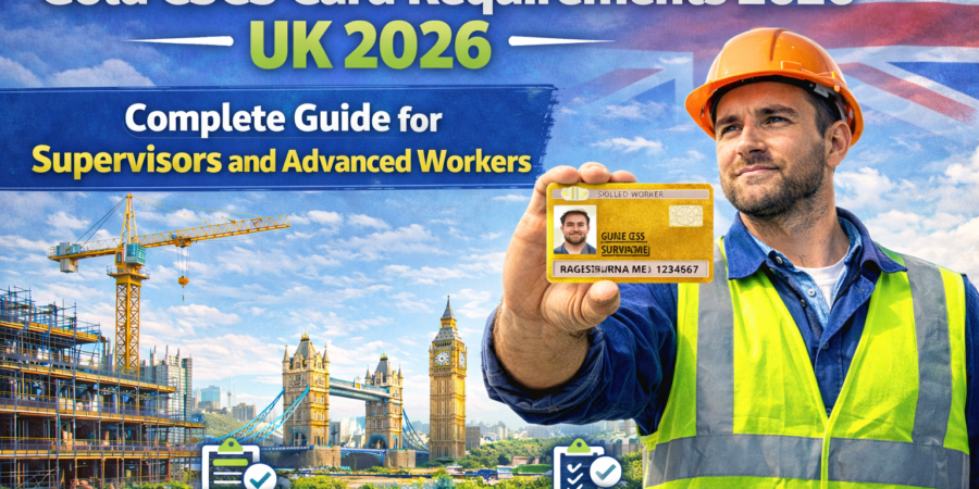 Gold CSCS Card Requirements 2026 construction supervisor on site