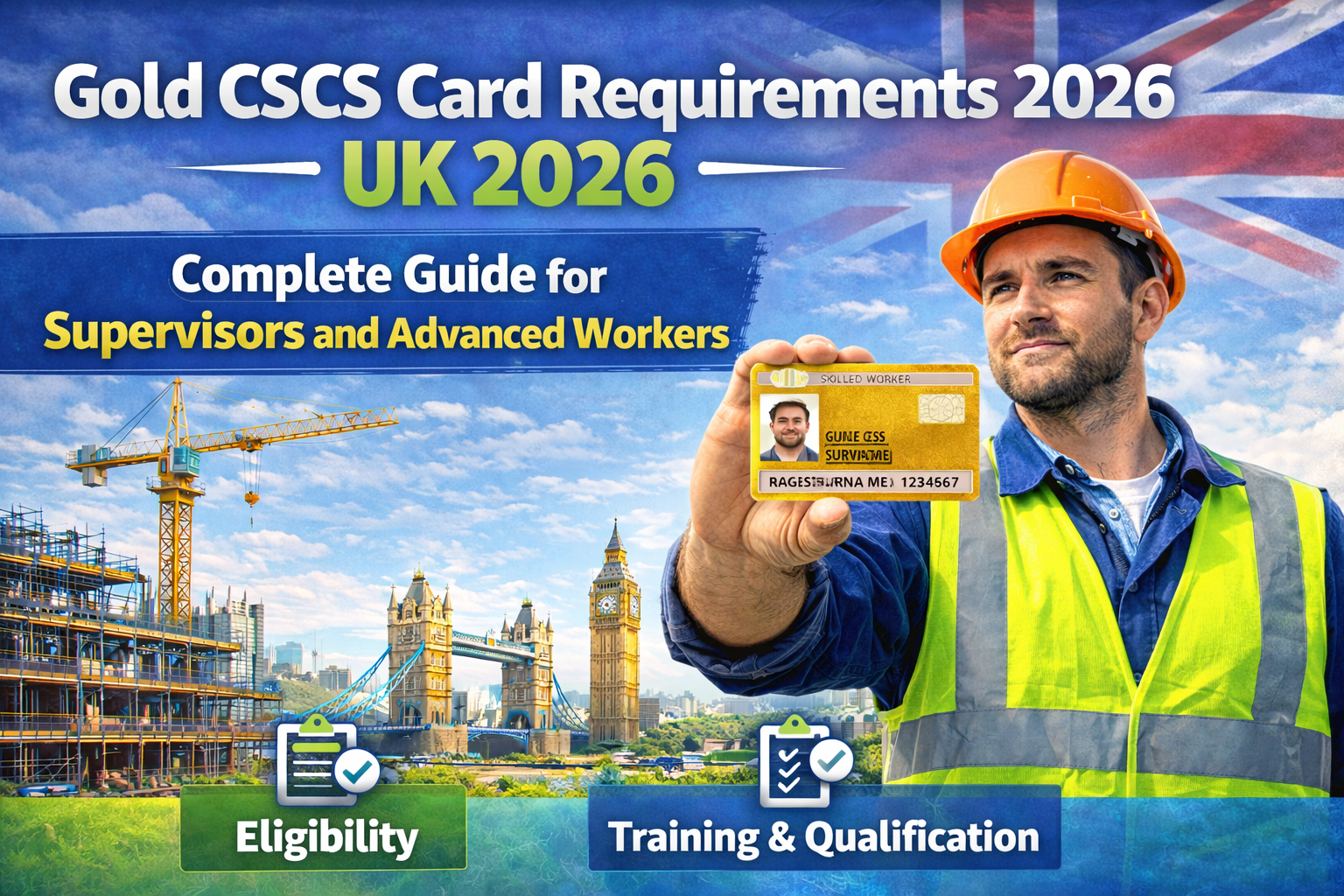 Gold CSCS Card Requirements 2026 construction supervisor on site
