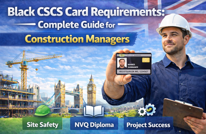 Black CSCS Card Requirements construction manager inspecting site