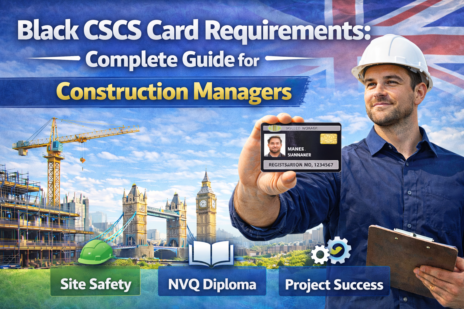 Black CSCS Card Requirements construction manager inspecting site