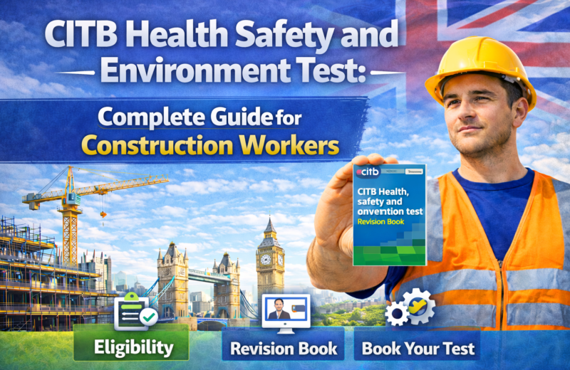 CITB Health Safety and Environment Test candidate preparing for construction safety exam