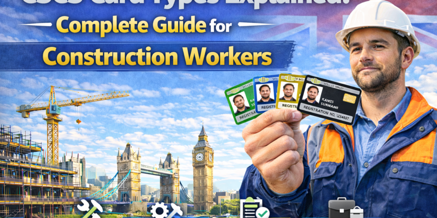 CSCS Card Types Explained showing Green Blue Gold Black and Red CSCS Cards