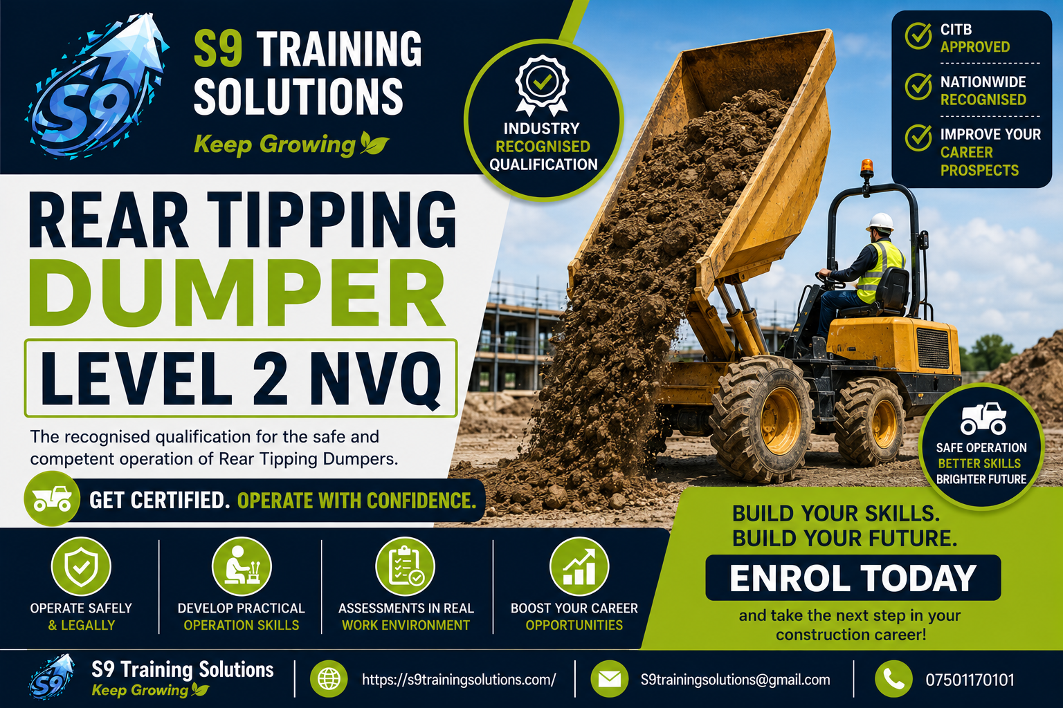 Rear Tipping Dumper Level 2 NVQ